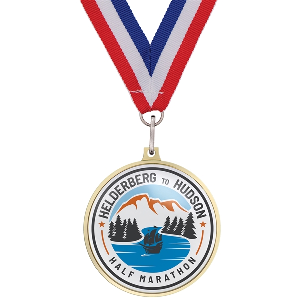 2.5" die cast speed medal with 2D raised border and one-sided... from ASI 52263 EMT / EMT EASY