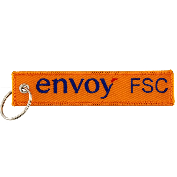 Embroidered polyester strap keychains in assorted sizes and colors with split... from ASI 52263 EMT / EMT EMT EASY