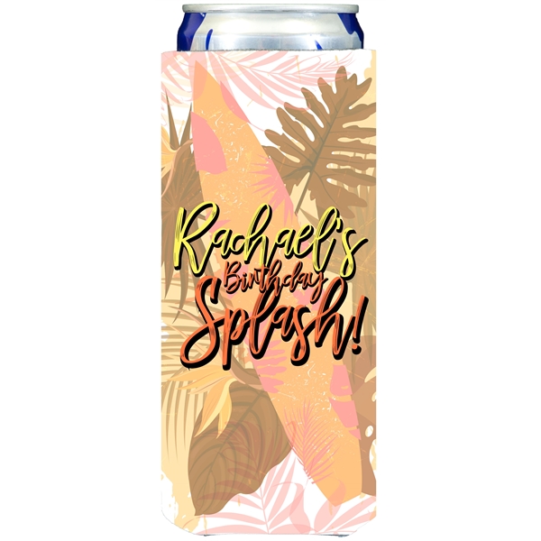 Full color slim sponge hugger digitally printed with dye sublimation.... from ASI 79541 Print Appeal,Inc.