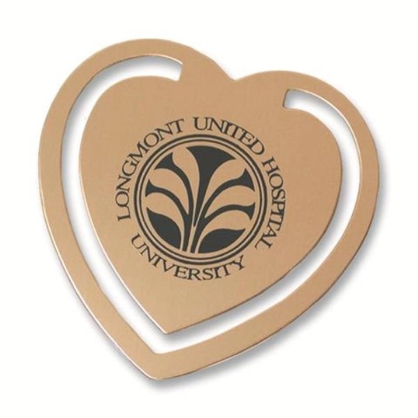 Heart shape silk screened bookmark clip.... from ASI 68760 Marken Industries / Marken Superb Case Superb Superb Line