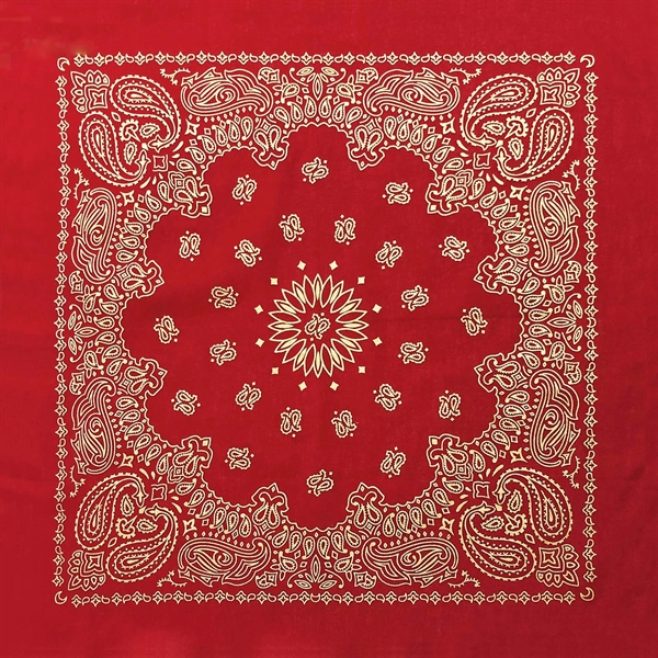 22" x 22" metallic paisley print bandannas.... from ASI 44020 Bandanna Promotions By CARO-LINE / Bandanna Promotions