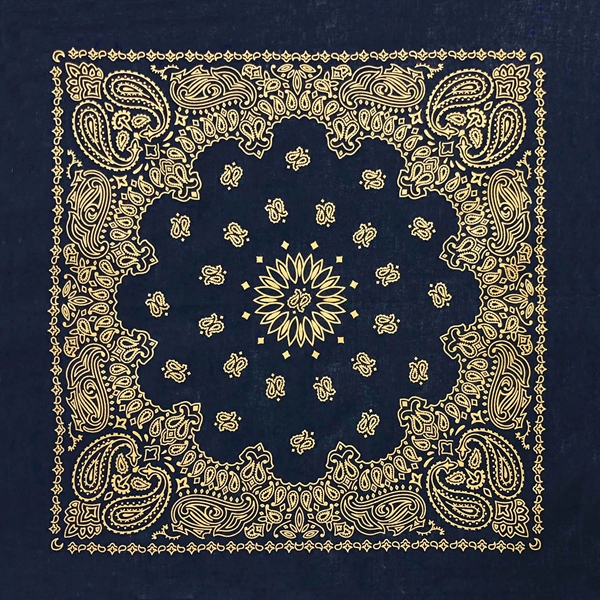 22" x 22" metallic paisley print bandannas.... from ASI 44020 Bandanna Promotions By CARO-LINE / Bandanna Promotions