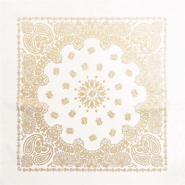 22" x 22" metallic paisley print bandannas.... from ASI 44020 Bandanna Promotions By CARO-LINE / Bandanna Promotions