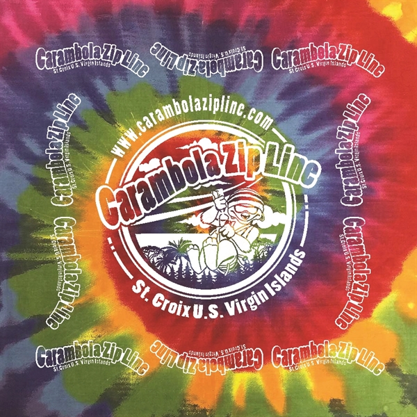 22" x 22" tie-dye bandanna made of 100% cotton.... from ASI 44020 Bandanna Promotions By CARO-LINE / Bandanna Promotions