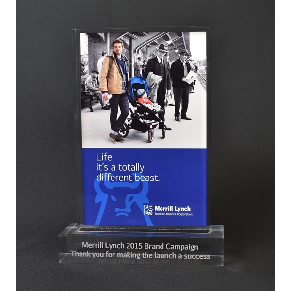 3" x 4" x 7/8" embedment award made of acrylic with... from ASI 45430 Clear Image Inc / Clear Image