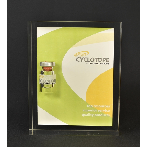 3 1/2" x 3" x 7/8" embedment award made of acrylic... from ASI 45430 Clear Image Inc / Clear Image