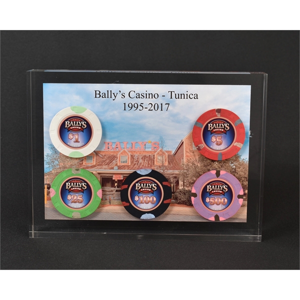 3 1/2" x 4" x 7/8" embedment award made of acrylic... from ASI 45430 Clear Image Inc / Clear Image