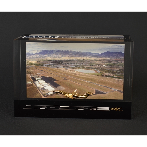 4" x 6" x 7/8" embedment award made of acrylic with... from ASI 45430 Clear Image Inc / Clear Image