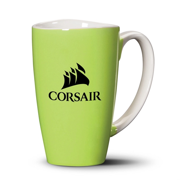 The tapered sides and curved lip of the Paddington ceramic mug... from ASI 84592 St Regis Group