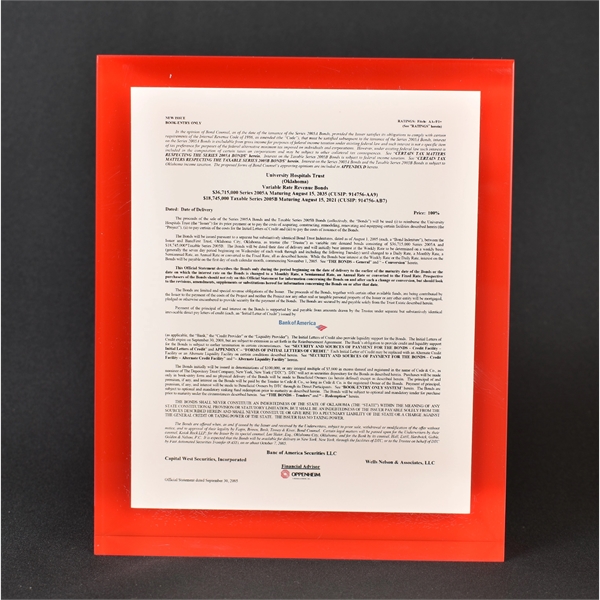 5" x 6" x 7/8" embedment award made of acrylic with... from ASI 45430 Clear Image Inc / Clear Image