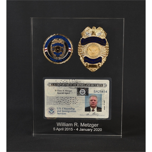 5 1/2" x 6" x 7/8" embedment award made of acrylic... from ASI 45430 Clear Image Inc / Clear Image