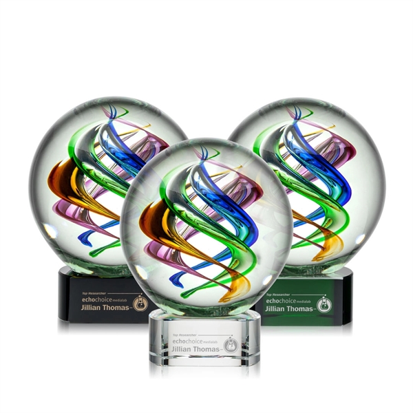 Galileo award made of hand-blown art glass with an optical base.... from ASI 84592 St Regis Group / St Regis Crystal