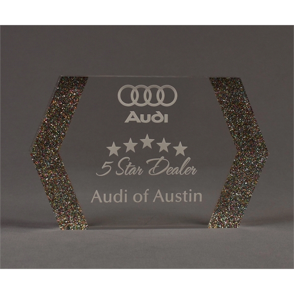 8" x 5" x 1" acrylic award with rectangle shape and... from ASI 45430 Clear Image Inc