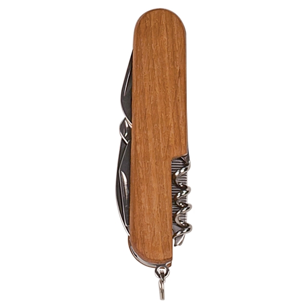 3.25" laser engraved wooden pocket knife keychain.... from ASI 92531 Unique Custom Products / UCP