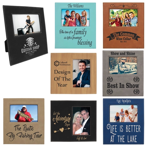 Photo frame made of premium leatherette measuring 5" x 7" for... from ASI 92531 Unique Custom Products / UCP