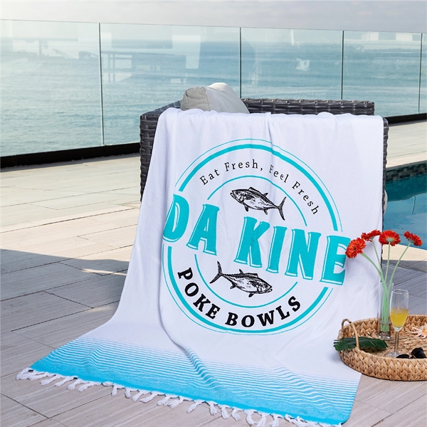 37" x 69" recycled cotton and polyester Antalya terry peshtemal beach... from ASI 90913 Terry Town