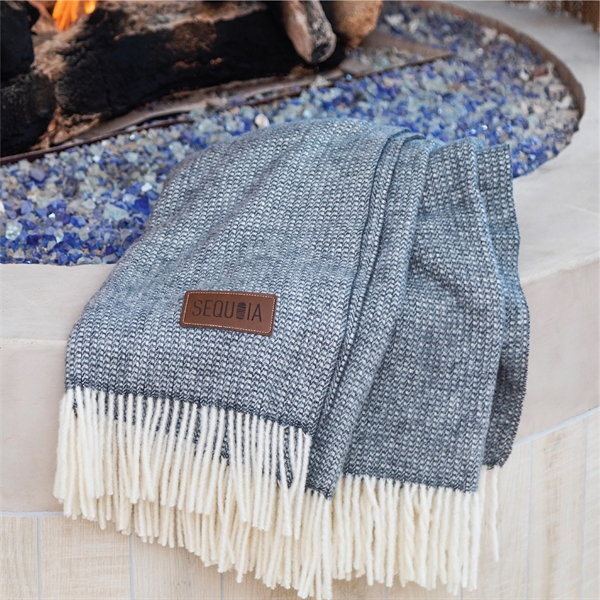 50" x 50" Australian wool and acrylic Tattersall blanket with fringed... from ASI 90913 Terry Town