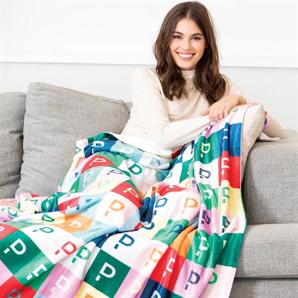 50" x 70" jumbo Tahoe polyester microfiber fleece blanket.... from ASI 90913 Terry Town