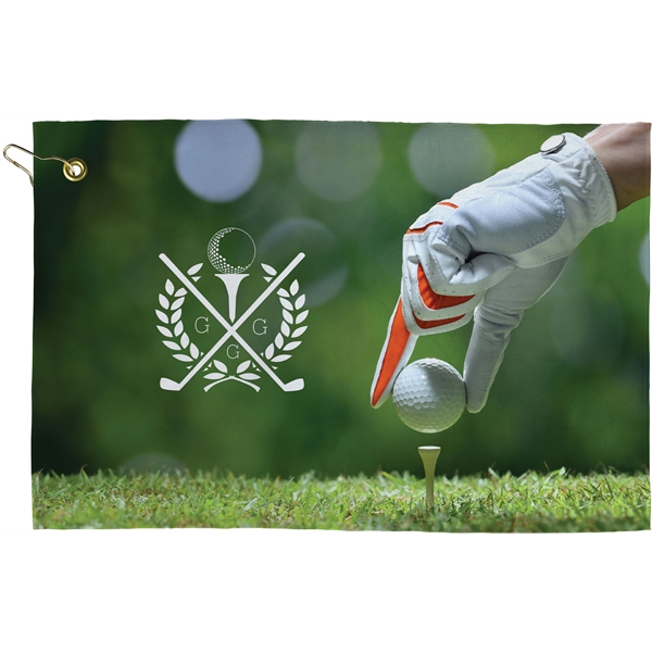 20" x 30" microfiber polyester and cotton terry golf caddy towel... from ASI 90913 Terry Town