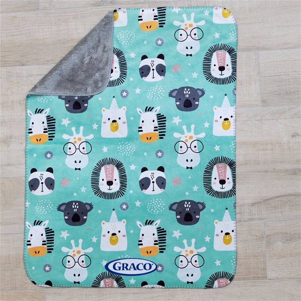 30" x 40" kids micro-mink polyester throw blanket with whip stitch... from ASI 90913 Terry Town