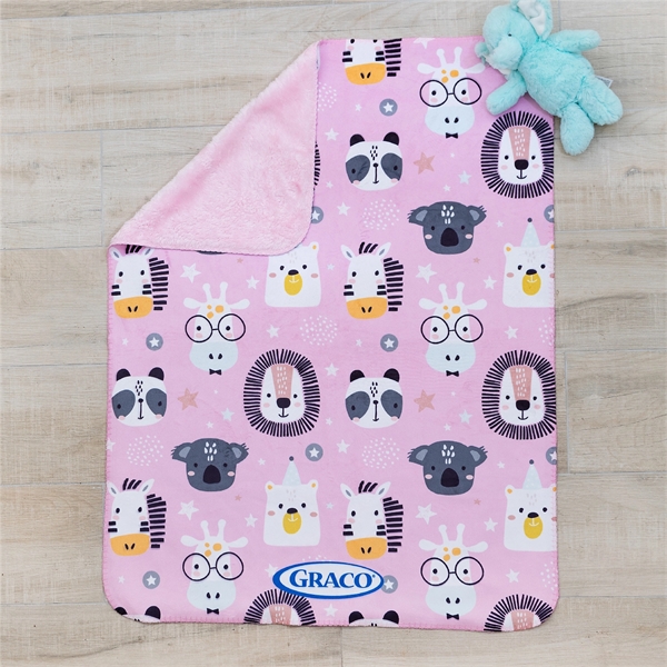 30" x 40" kids micro-mink polyester throw blanket with whip stitch... from ASI 90913 Terry Town