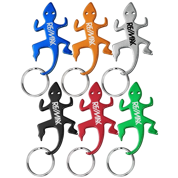 Lizard / Gecko Shaped Bottle Opener Keychain Key Holder... from ASI 74585 Nu Promo International / Nu Promo Line