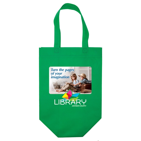 Non-Woven Polypropylene Tote with eco-friendly messages on the gussets.... from ASI 37940 Bag Makers Inc