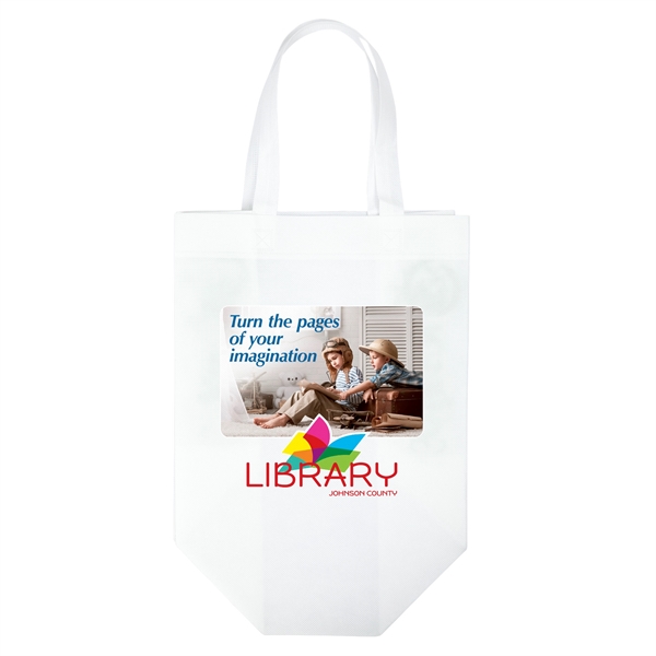 Non-Woven Polypropylene Tote with eco-friendly messages on the gussets.... from ASI 37940 Bag Makers Inc