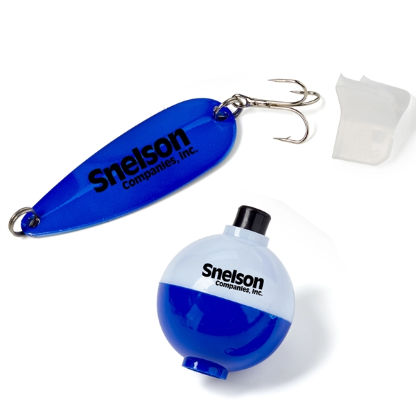 2 1/4" small spoon fishing lure and 1 1/2" bobber in... from ASI 63549 Jornik Manufacturing Corp