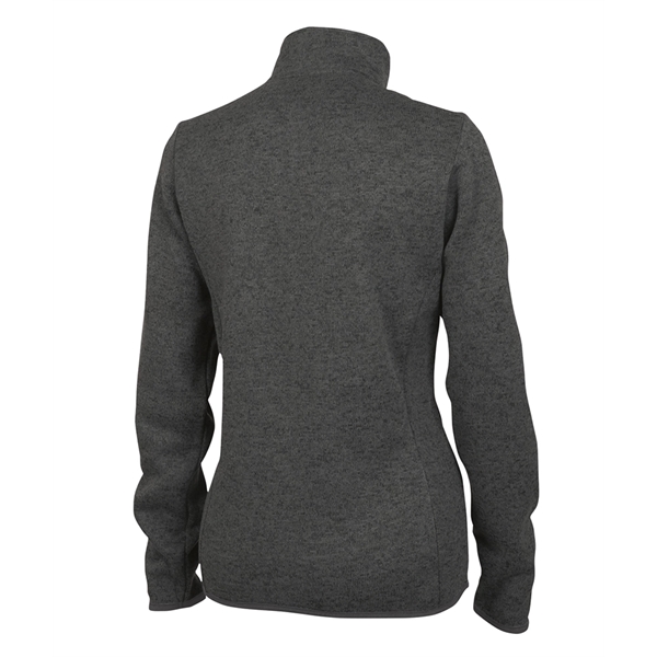 Women's princess seam pullover made from 100% polyester heathered fleece.... from ASI 44620 Charles River Apparel