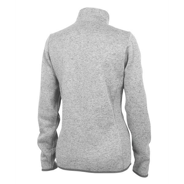 Women's princess seam pullover made from 100% polyester heathered fleece.... from ASI 44620 Charles River Apparel