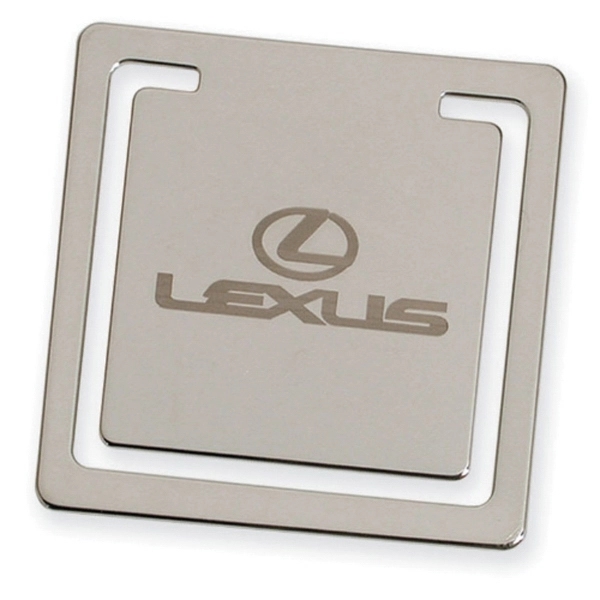 Polished gold or polished silver square heavy gauge bookmark.... from ASI 68760 Marken Industries / Marken Superb Case Superb Superb Line