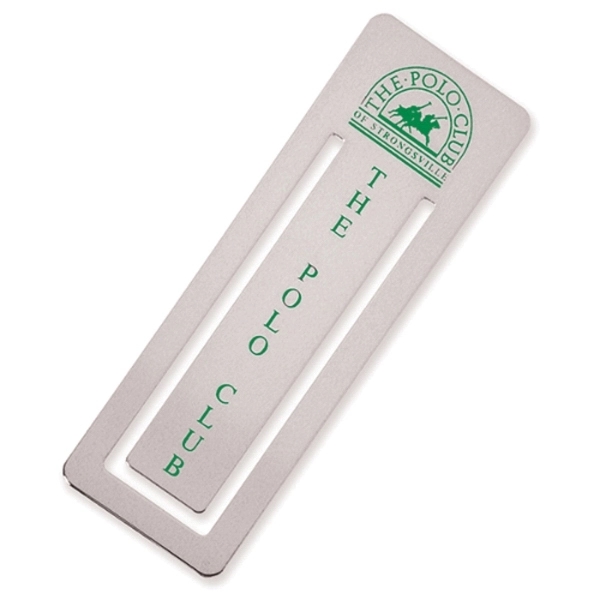 Tall rectangle heavy gauge bookmark in polished gold or polished silver.... from ASI 68760 Marken Industries / Marken Superb Case Superb Superb Line