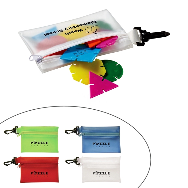 10-piece plastic GeoPuzzle game in 4 3/4" x 3 1/4" translucent... from ASI 63549 Jornik Manufacturing Corp / Jornik