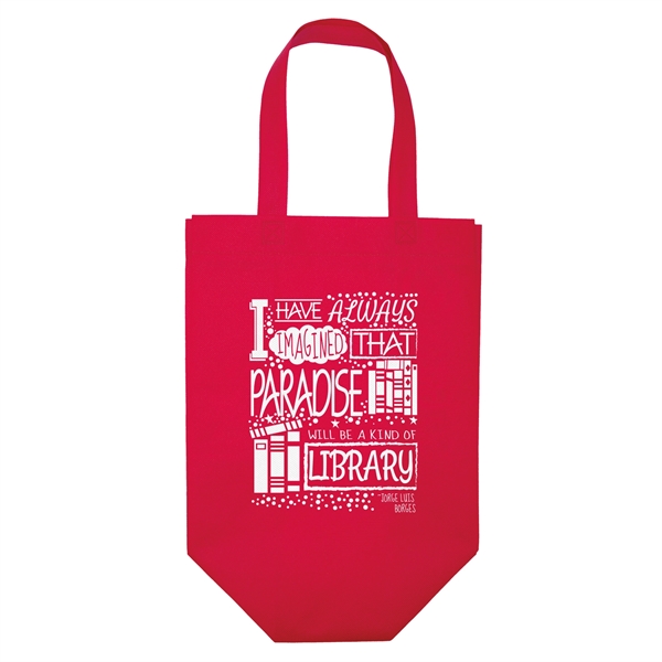 Non-Woven Polypropylene Tote with eco-friendly messages on the gussets.... from ASI 37940 Bag Makers Inc