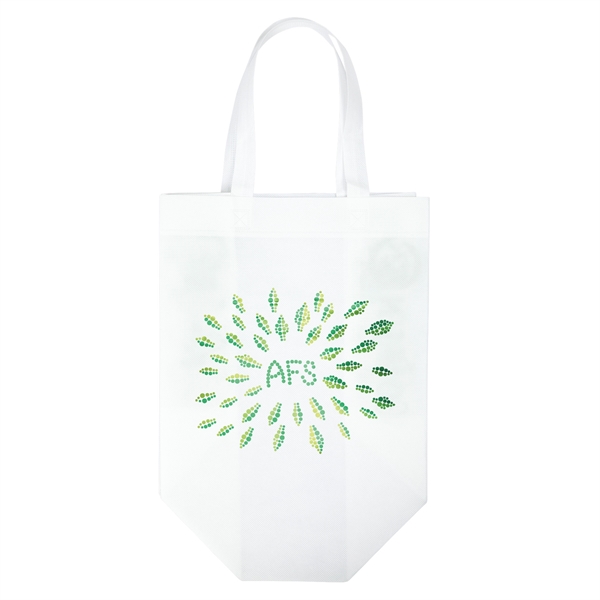 Non-Woven Polypropylene Tote with eco-friendly messages on the gussets.... from ASI 37940 Bag Makers Inc