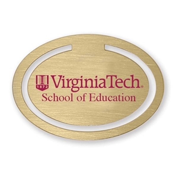 Oval shape silk screened bookmark clip.... from ASI 68760 Marken Industries / Marken Superb Case Superb Superb Line