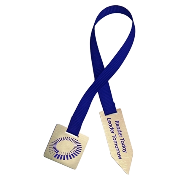 Square & Point Ribbon bookmark in goldtone or silvertone finish, 0.018"... from ASI 68760 Marken Industries / Marken Superb Case Superb Superb Line