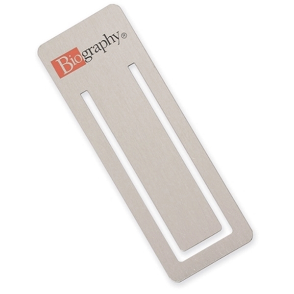 Tall rectangle bookmark in goldtone or silvertone finish, 0.018" thickness, standard... from ASI 68760 Marken Industries / Marken Superb Case Superb Superb Line