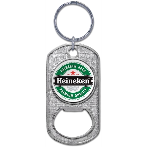Dog tag bottle opener key ring with photodome... from ASI 68760 Marken Industries / Marken Superb Case Superb Superb Line