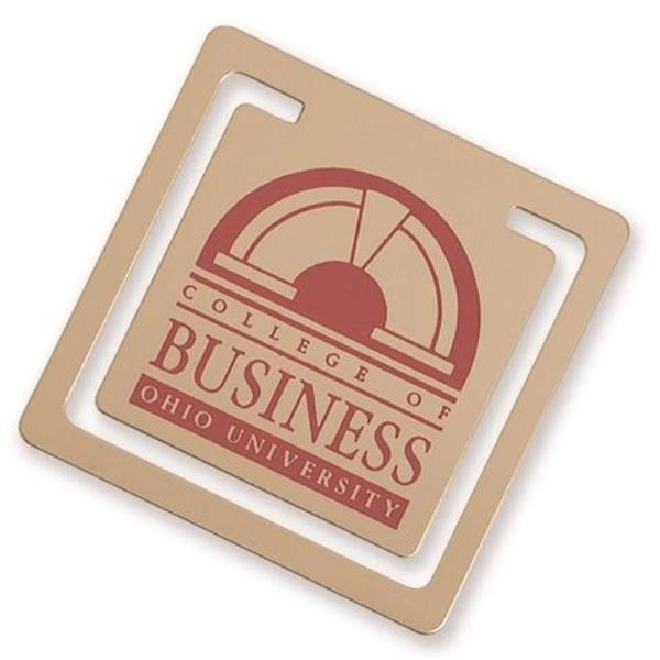 Square shape silk screened bookmark clip.... from ASI 68760 Marken Industries / Marken Superb Case Superb Superb Line