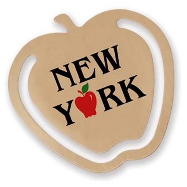 Apple shaped bookmark in goldtone or silvertone, 0.018" thickness, Standard gauge.... from ASI 68760 Marken Industries / Marken Superb Case Superb Superb Line