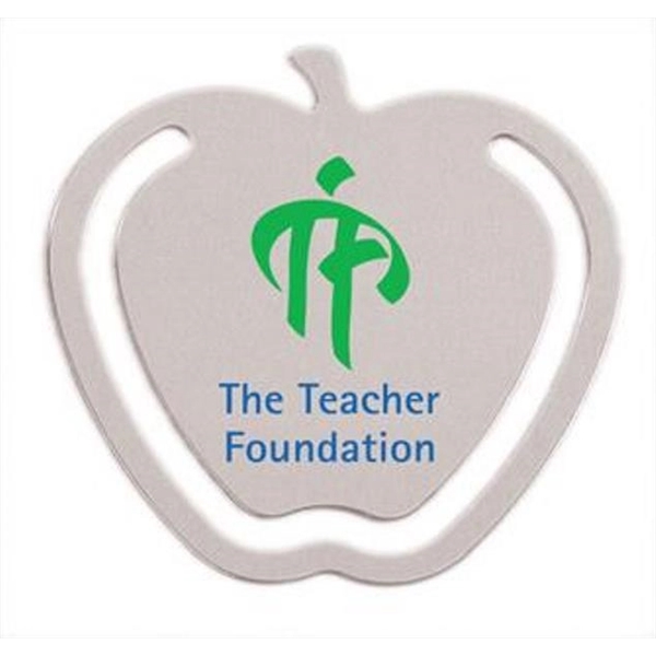 Apple shaped bookmark in goldtone or silvertone, 0.018" thickness, Standard gauge.... from ASI 68760 Marken Industries / Marken Superb Case Superb Superb Line