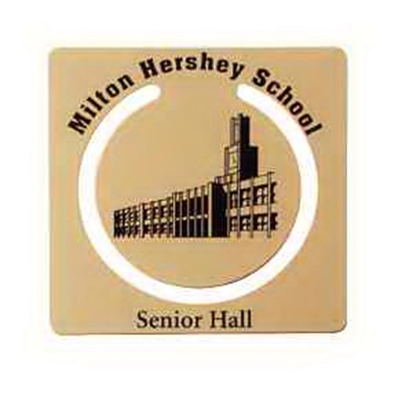 Square with round center bookmark in goldtone or silvertone finish, 0.018"... from ASI 68760 Marken Industries / Marken Superb Case Superb Superb Line