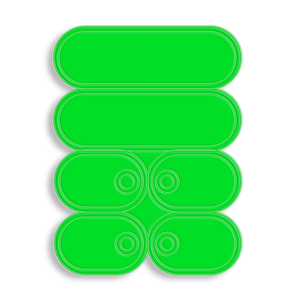 Self-sticking sneaker reflectors with a pair of Lace Tags.... from ASI 54040 Fey Promo / Reflectix®