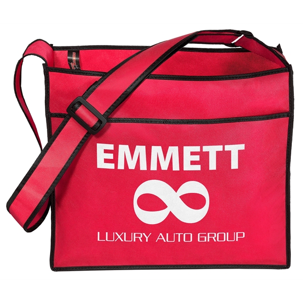 Non-Woven Polypropylene Tote with adjustable shoulder strap and multiple pockets.... from ASI 37940 Bag Makers Inc