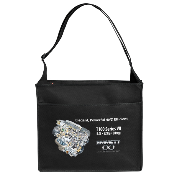 Non-Woven Polypropylene Tote with adjustable shoulder strap and multiple pockets.... from ASI 37940 Bag Makers Inc