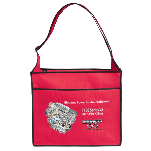 Non-Woven Polypropylene Tote with adjustable shoulder strap and multiple pockets.... from ASI 37940 Bag Makers Inc