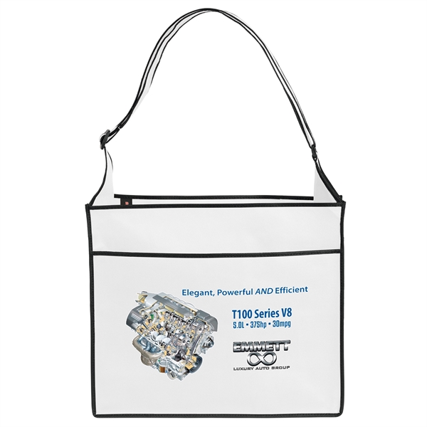 Non-Woven Polypropylene Tote with adjustable shoulder strap and multiple pockets.... from ASI 37940 Bag Makers Inc