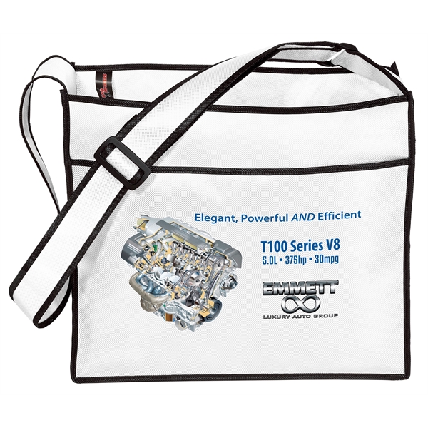 Non-Woven Polypropylene Tote with adjustable shoulder strap and multiple pockets.... from ASI 37940 Bag Makers Inc